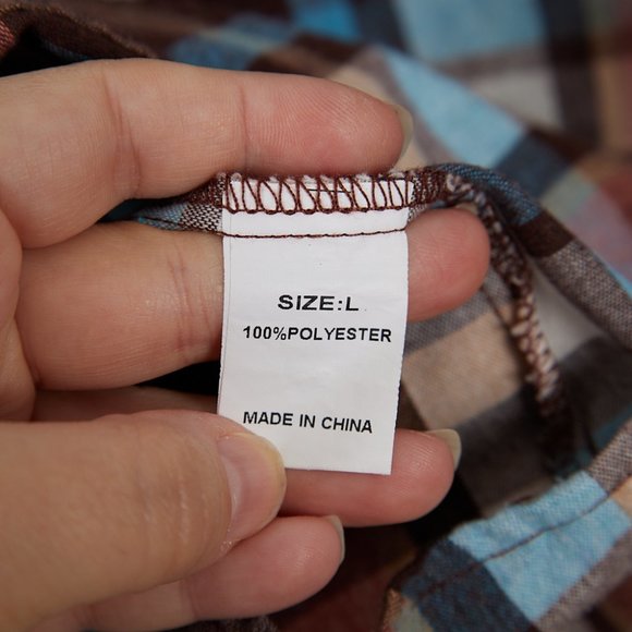 Asvivid Western Leopard Plaid Print Button Front Top Women's Size Large - Picture 7 of 7